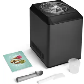 Springlane Eismaschine & Joghurtbereiter Erika 2,5 L mit selbstkühlendem Kompressor 250 W, Eiscrememaschine aus Edelstahl mit Kühl- und Heizfunktion, inkl. Rezeptheft
