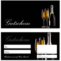 LYSCO 10 Stück Geschenkgutscheine (Sekt-650) - Gutscheinkarten Gutscheine für