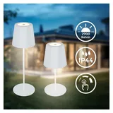 B.K.Licht - Tischlampe & 2,5W, 200lm, kabellos LED dimmbar warmweiß, Weiß