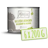 MjAMjAM 200 Gramm Katzennassfutter Sparpaket 12 x 200 Gramm deliziöses Hühnchen mit Zucchini