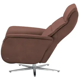 HIMOLLA Fernsehsessel 7051 Leder 74 x 113 x 86 cm Rot mit Kopfteil
