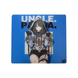 Uncle Panda Blue Glas-Mauspad