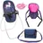 Bayer Puppenzubehör-Set Puppenhochstuhl/Puppentrage Blau/Rosa 63654AB