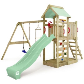 Wickey Spielturm MultiFlyer mit Schaukel & Rutsche pastellgrün