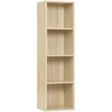 Woltu Bücherregal Bücherschrank Aufbewahrungregal Aktenschrank 4 Fächer 24x106x30 cm