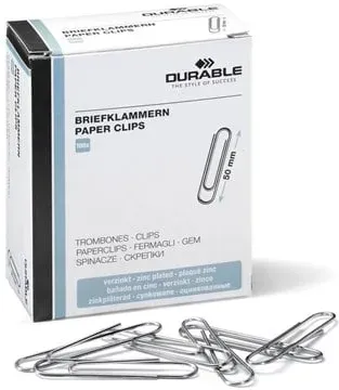 Papir clips 50 mm zinkbelagt 100 pcs.