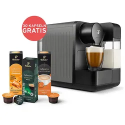 TCHIBO milk + 30 Kapseln Kapselmaschine Metallic Silver