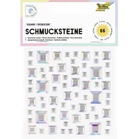 Folia Schmucksteine transparent SQUARE IRIDESCENT 67 St.