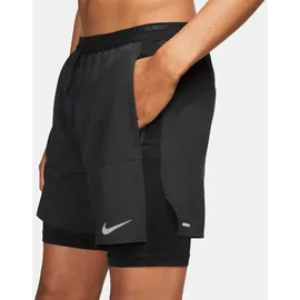 Nike Dri-FIT Stride 5" 2in1 Laufshorts Herren 010 black/black/black/reflective silv S