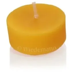 Wiedemann Kerzen Natur 10er Teelichte, 100% Bienenwachs 20 x 37 mm,