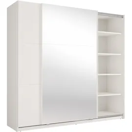 ax living Schiebetürenschrank Lunoria 221 x 207 x 60 cm Weiß