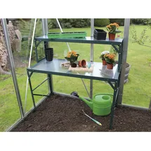 Vitavia Alu-Tischaufsatz mit HKP-Ablagefläche 121 cm x 39 cm Smaragd