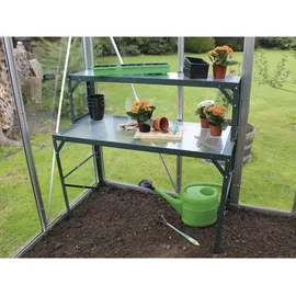 Vitavia Alu-Tischaufsatz mit HKP-Ablagefläche 121 cm x 39 cm Smaragd
