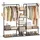 songmics home Garderobenständer RGR012B01 naturwalnussfarben/tintenschwarz