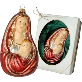 Krebs Glas Lauscha Maria mit Kind Weihnachtsornament 1-tlg. 13cm