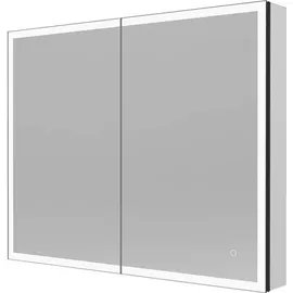 Home Deluxe EVE Spiegelschrank 100 x 80 x 0 cm Schwarz