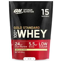 Optimum Nutrition Gold Standard 100% Whey Vanilla Ice Cream Pulver 450 g