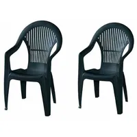 PROGARDEN Vega Stapelstuhl 41 x 39 x 101 cm grün 2er Set M73538