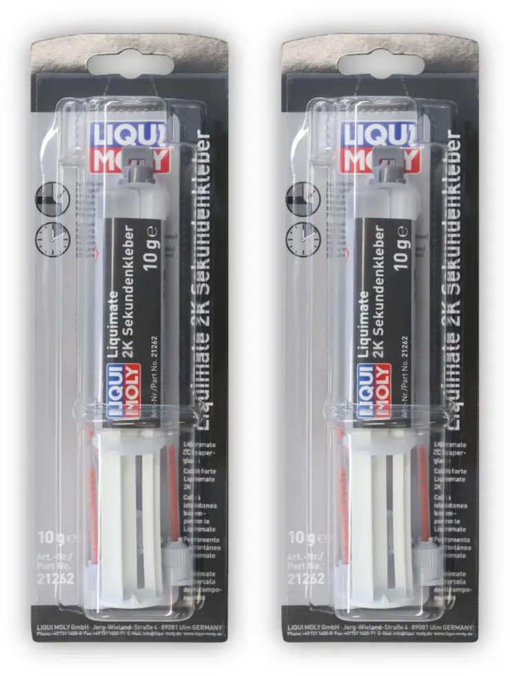 2x 10g LIQUI MOLY 21262 Klebstoff Liquimate 2K Sekundenkleber 10g Instant Kleber