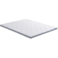 Yatas Topper, Grau, Weiß, Textil, Füllung: Polyester, 80x200 cm, Oeko-Tex® Standard 100, Bezug abnehmbar/waschbar, für Hausstauballergiker geeignet, wendbar, atmungsaktiv, schadstoffgeprüft, orthopädische Matratze, Schlafzimmer, Matratzen Shop, Matratzenzubehör, Topper