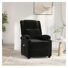 vidaXL Massagesessel mit Liegefunktion Samt 93 x 98 x 93 cm Schwarz elektrisch