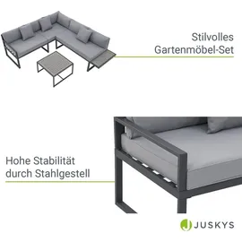 Juskys St. Tropez Lounge-Set Dunkelgrau