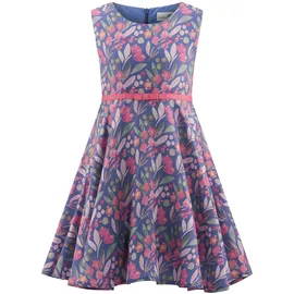 happy girls HAPPY GIRLS, Mädchen, Gr. 128, N-Gr, blau, Web, Obermaterial: 70% Viskose, 30% Polyester. Futter: 100% Baumwolle, bedruckt, geblümt, Basic knieumspielend, Rundhals, Kleider Sommerkleid