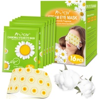 16 Packungen Wärmende Augenmaske Dampf Augenmaske für Augenmüdigkeit geschwollene Augenringe Heißschlaf Augenmaske Einweg Feuchte Heizkompresse Pads zum Schlafen- Kamille