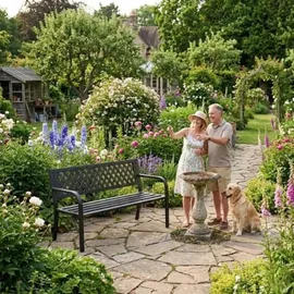 gogarden Gartenbank 120 x 49 x 76 cm Schwarz