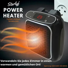 Starlyf Starlyf® Steckdosen Mini Wandheizgerät, - Heizlüfter Power Heater