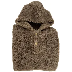 Antonio Kuschel Hoodie Teddy Oversize  braun