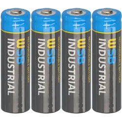 4x WSB Industrial IFR 14500 AA Solar Akku LiFePO4 3,2V 600mAh