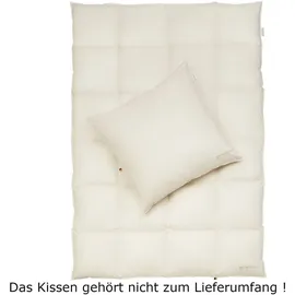 OBB Oberbadische Bettfedernfabrik OBB Bio DaunenKassettendecke Dahlia Winterdecke extra warm Biodecke Größe 200x200 cm