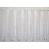 Stickereien Plauen Scheibengardine STICKEREIEN PLAUEN "Punta" Gr. 1, weiß, B:95cm H:30cm, Voile, Polyester, Gardinen