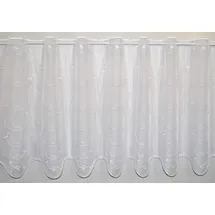 Stickereien Plauen Scheibengardine STICKEREIEN PLAUEN "Punta" Gr. 1, weiß, B:95cm H:30cm, Voile, Polyester, Gardinen