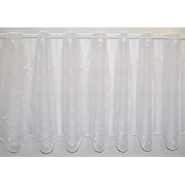 Stickereien Plauen Scheibengardine STICKEREIEN PLAUEN "Punta" Gr. 1, weiß, B:95cm H:30cm, Voile, Polyester, Gardinen