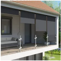 empasa Senkrechtmarkise 140 x 250 cm Grau Polyester