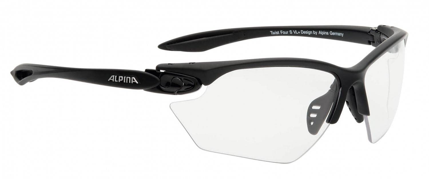 ALPINA Sonnenbrille Performance Twist Four S VL+ Outdoorsport-Brille, Black Matt, One Size