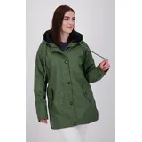 Regenjacke ANKERGLUT "Friesennerz ankerglutsea Regenmantel, Longjacket", Damen, Gr. 40/42 (M), grün (dunkelgrün), Web, Obermaterial: 100% Polyurethan. Futter: 100% Polyester, figurumspielend hüftbedeckend, gerader Abschluss mit Druckknopf, Jacken Regenjacke, auch in Großen Größen erhältlich