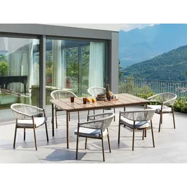 Beliani Flavia Set 7-tlg. Braun/Beige