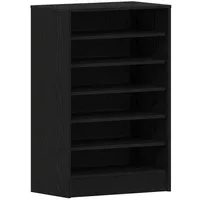 VidaXL Schuhschrank in Schwarz mit Eiche 60x35x92 cm aus