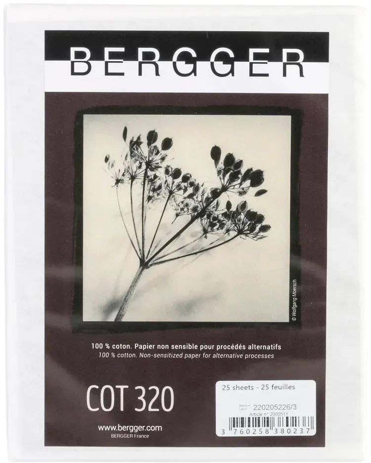 BERGGER COT 320 100% Baumwollpapier 310g 10x12 Inch 25 Blatt