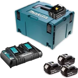 Makita Power Source Kit 18 V Li-Ion 4 x 5,0 Ah + DC18RD Ladegerät + Makpac 197626-8
