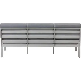 Dehner Chicago Loungebank 3-Sitzer grau/silber