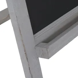 Mendler Werbetafel HWC-E51, Aufsteller Kreidetafel, 66x37x27cm Shabby-Look Vintage ~ grau