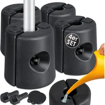 Kesser Pavillonstandfüße 4er Set 0,22 x 0,22 x 0,25 m Schwarz