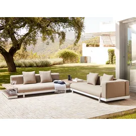 Beliani 5-Sitzer Lounge Set Aluminium weiß beige