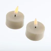 Deluxe Homeart LED Teelichter Mia D 4,1 cm creme 2 Stück