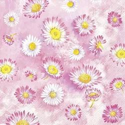 Serviette Pink Daisies 20tlg. Papier Rosa