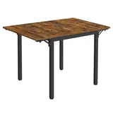 BOXXX Esstisch, Braun, Schwarz, Metall, Holzwerkstoff, Schichtholz, rechteckig, eckig, 78x75x85-120 cm, ausziehbar, Variantenauswahl, Esszimmer, Esstische, Esstische ausziehbar